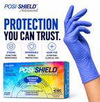 Posi-Shield Advanced™ Low Dermatitis Nitrile: Violet Blue Exam Gloves for Sensitive Skin, 100 per box