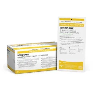 SensiCare PI Sterile Surgical Gloves with Aloe Size 6.5 White, 25 pair/box