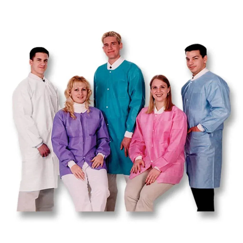 Extra-Safe SMS Lab Jacket Hip Length, Ex-Large, Washable, 10 per pack