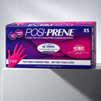 Posi-Prene Pink Perfection Gloves: The ideal choice for those with latex or powder allergies, offering exceptional flexibility and tactile sensitivity. Made from high-quality Polychloroprene (Neoprene).