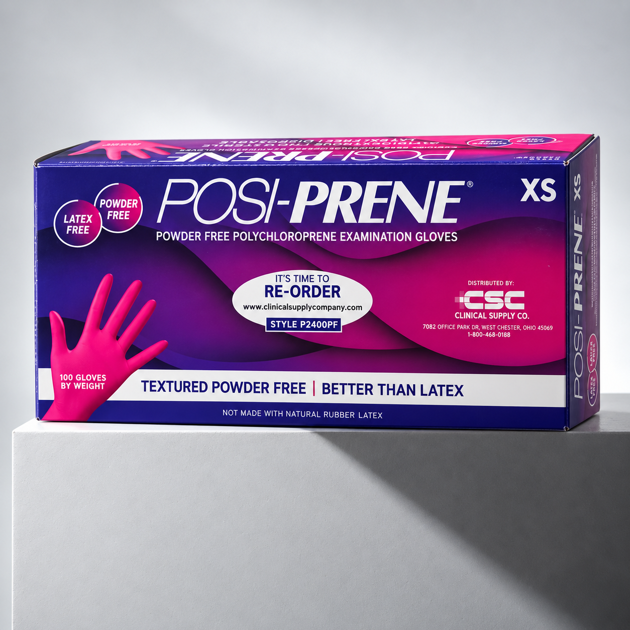 Posi-Prene Pink Perfection Gloves: The ideal choice for those with latex or powder allergies, offering exceptional flexibility and tactile sensitivity. Made from high-quality Polychloroprene (Neoprene).