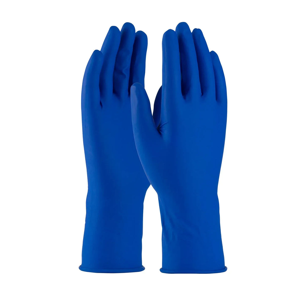 Ambi-dex Exam Glove, blue, powder free, high risk, extended cuff, 16 mil, latex, 100 per box, Extra-Large