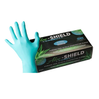 Aloe-SHIELD Advanced® Low Dermatitis: Aloe-Infused Green Nitrile Exam Gloves, 200 per box