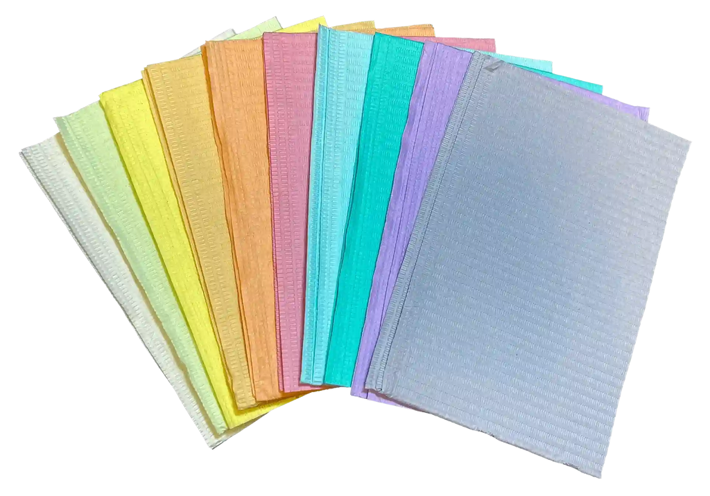 2-Ply Patient Bibs + Poly Back (Patient Towels), 13" X 18", 500 per case