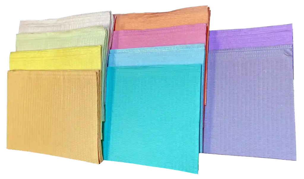 3-Ply Patient Bibs + Poly Back (Patient Towels), 13" X 18", 500 per case