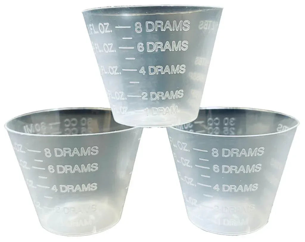 1 oz. Medicine/Mixing Cups - Clear Plastic, Sleeve of 100