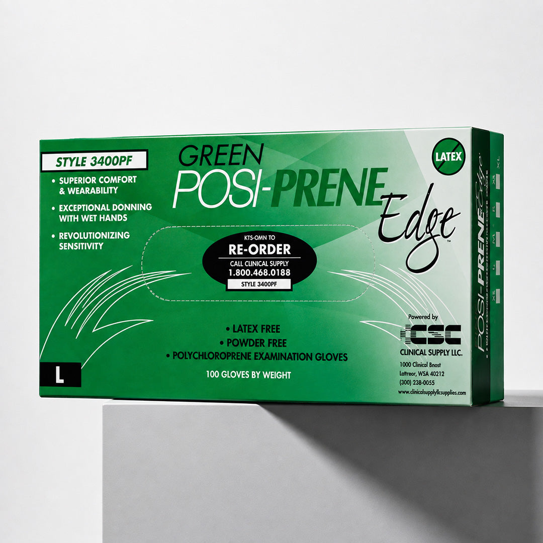 Posi-Prene Edge® Green: Polychloroprene Thin Film Technology for Enhanced Performance, 100 per box