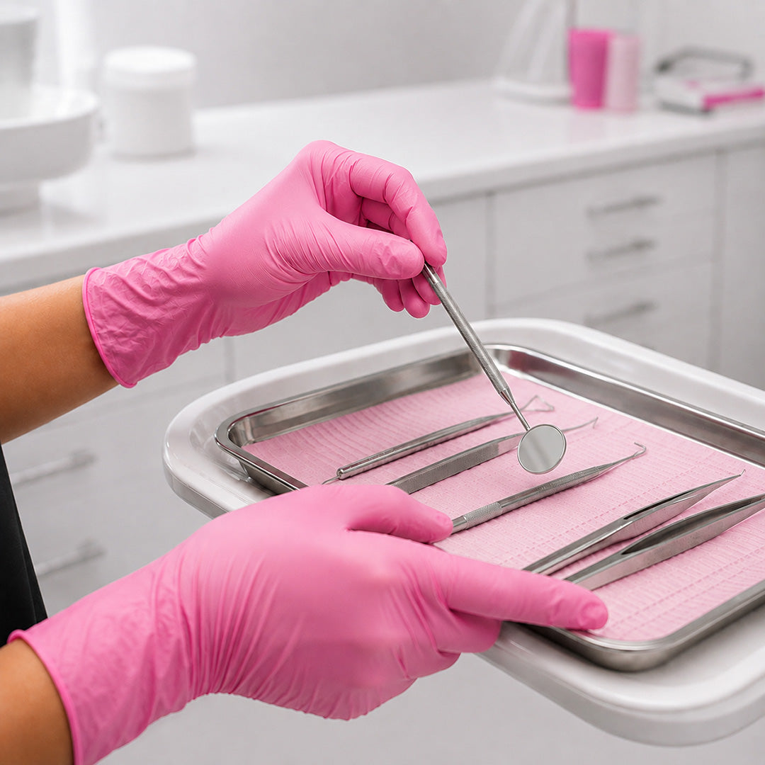 Posi-Prene® Edge: Precision and Comfort in Pink Polychloroprene Exam Gloves, 100 per box