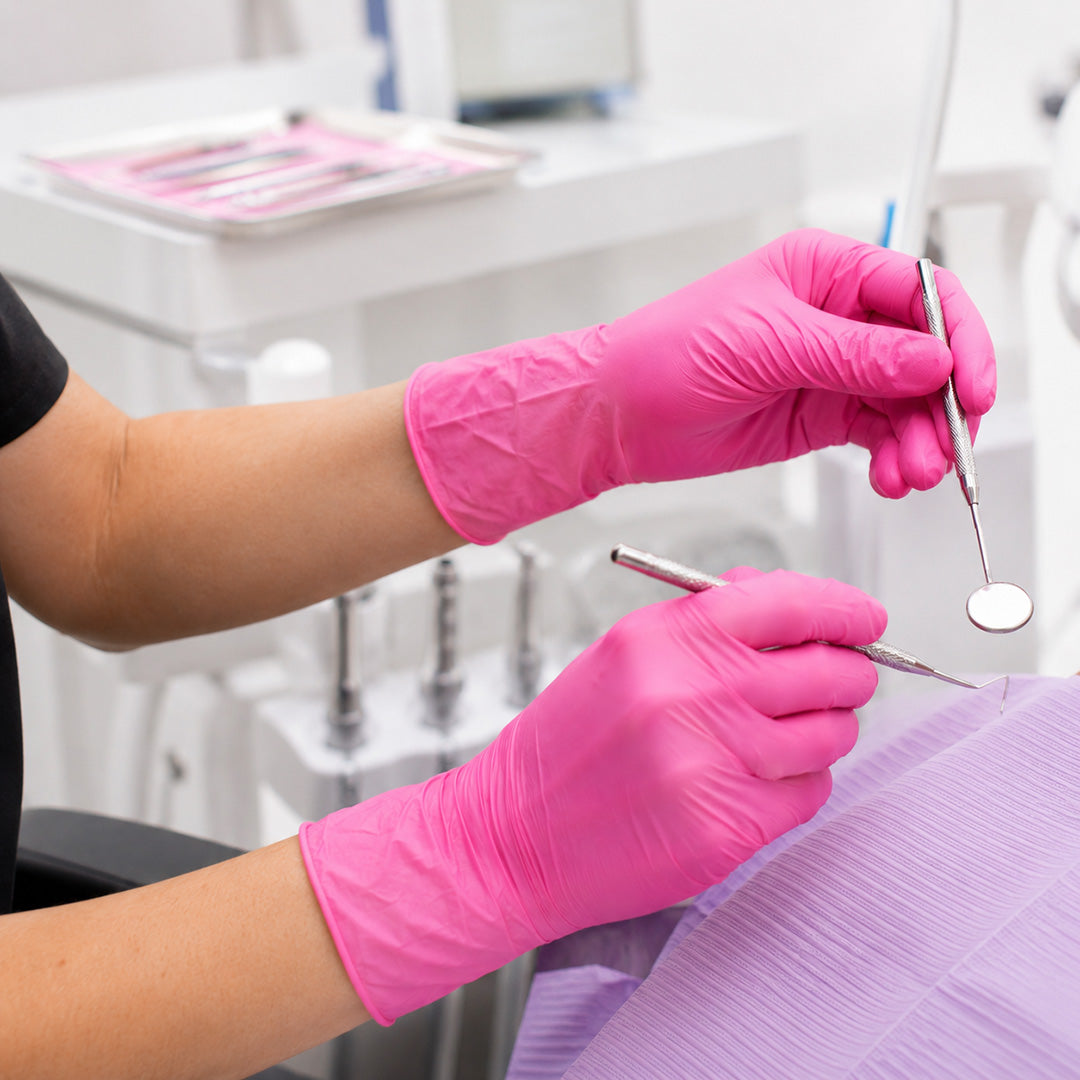 Posi-Prene® Pink Perfection: Powder/Latex-Free Polychloroprene Exam Gloves, 100 per box