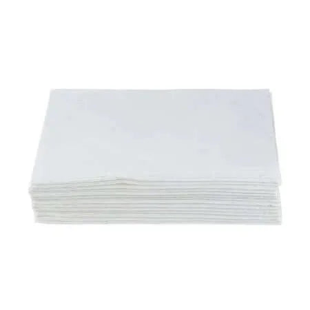 Disposable 21" x 30" Tissue/Poly Pillowcase - Pack of 100/Case, White