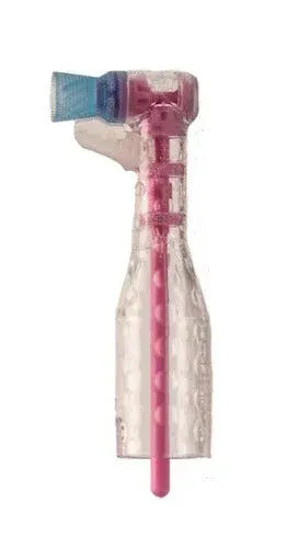 Lotus Mini Prophy Angle with Splatter Guard, firm, blue, Box of 100/500 count