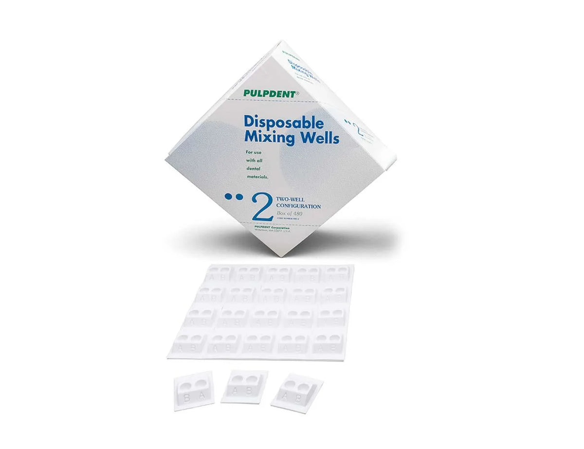 Pulpdent Mixing Wells, Disposable 2-well, 480 per box