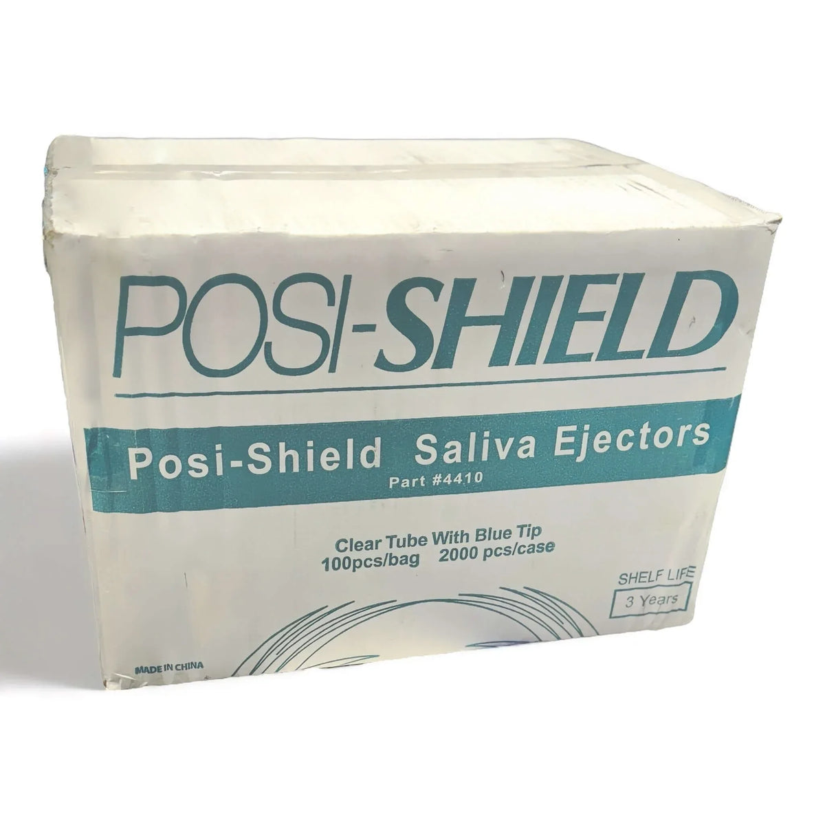 Posi-Shield® Saliva Ejectors, Clear with Blue Tip, 100 per bag, 20-Bags per case
