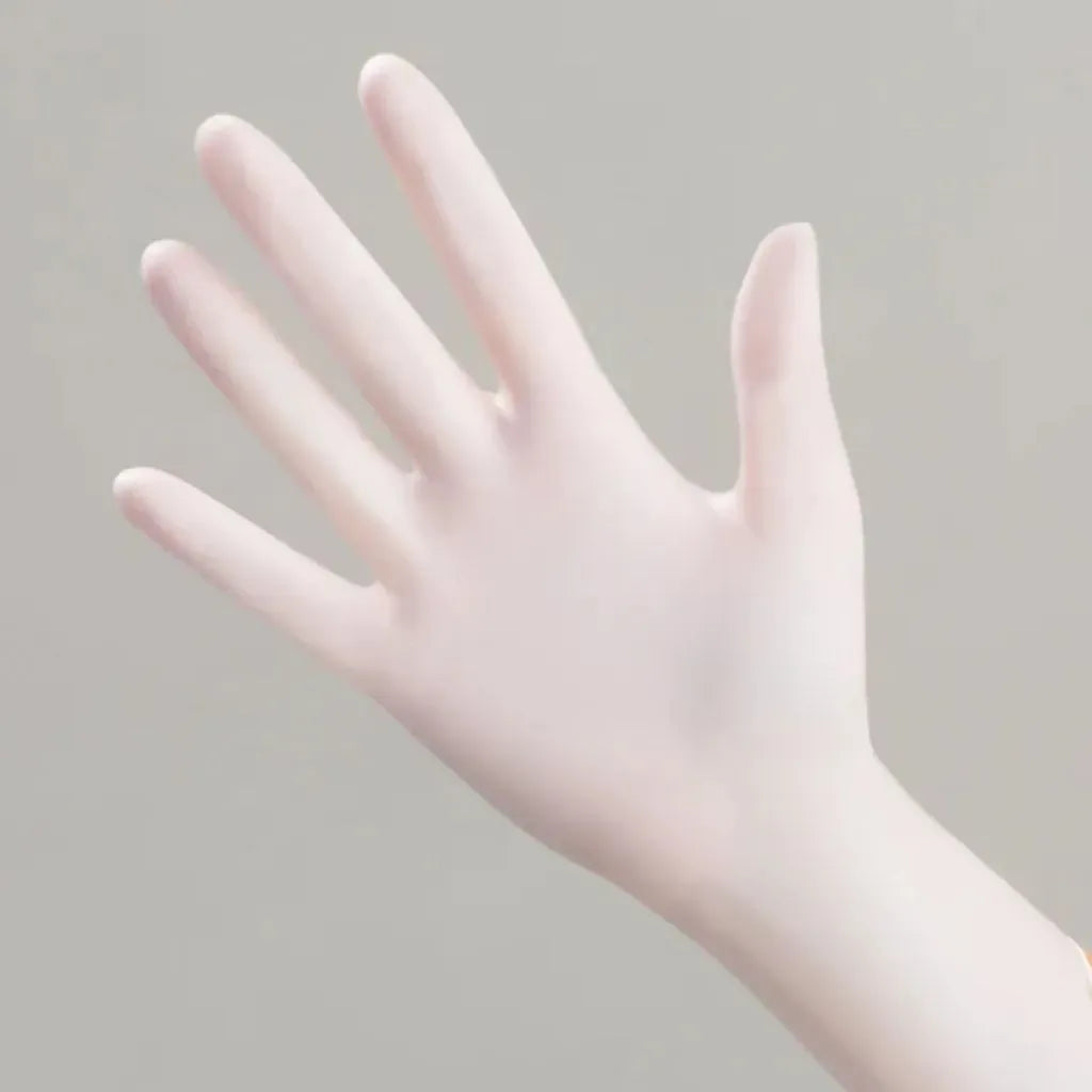 Posi-Prene® White Wonder: Powder/Latex-Free Polychloroprene Comfort Exam Gloves, 100 per box - Clinical Supply Company