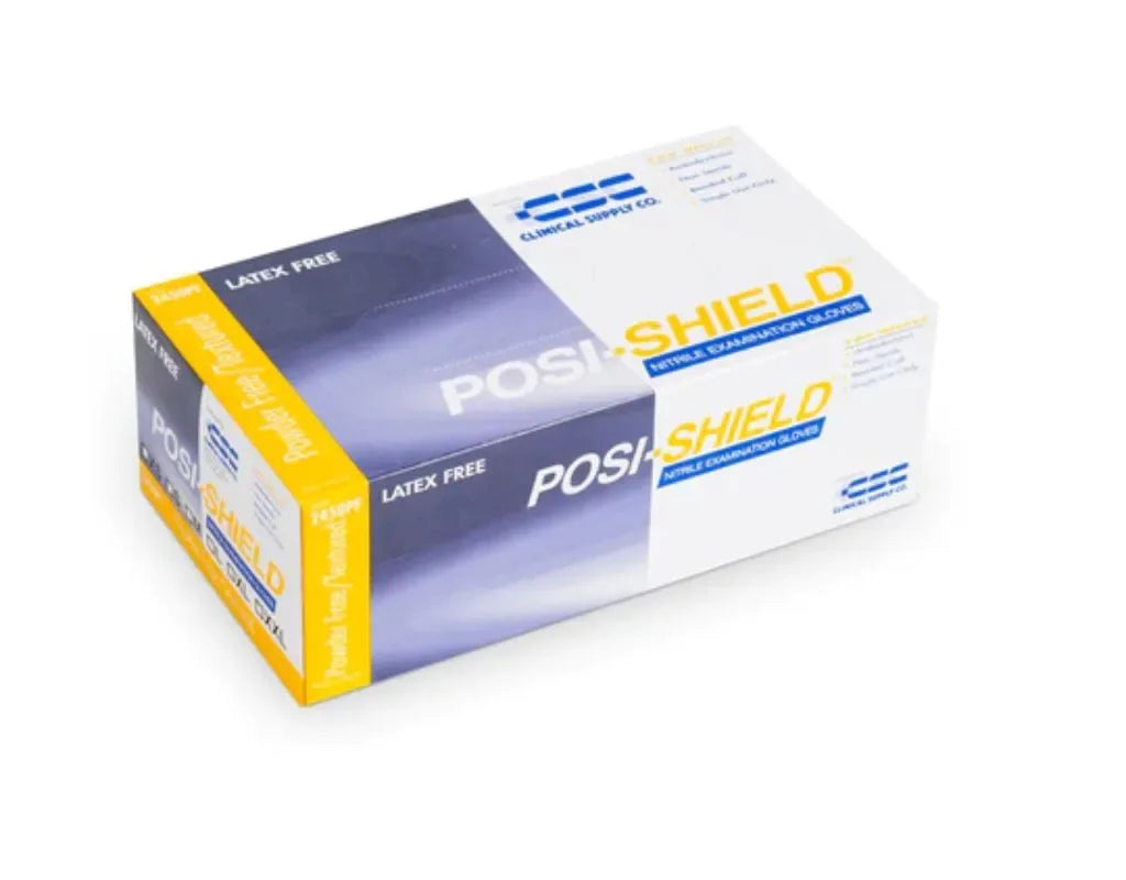 Posi-Shield® Original: Your Trusted Blue Nitrile Gloves, 100 per box - Clinical Supply Company