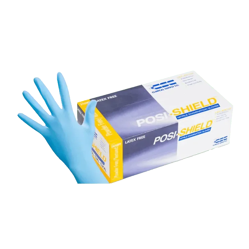 Posi-Shield® Original: Your Trusted Blue Nitrile Gloves, 100 per box - Clinical Supply Company