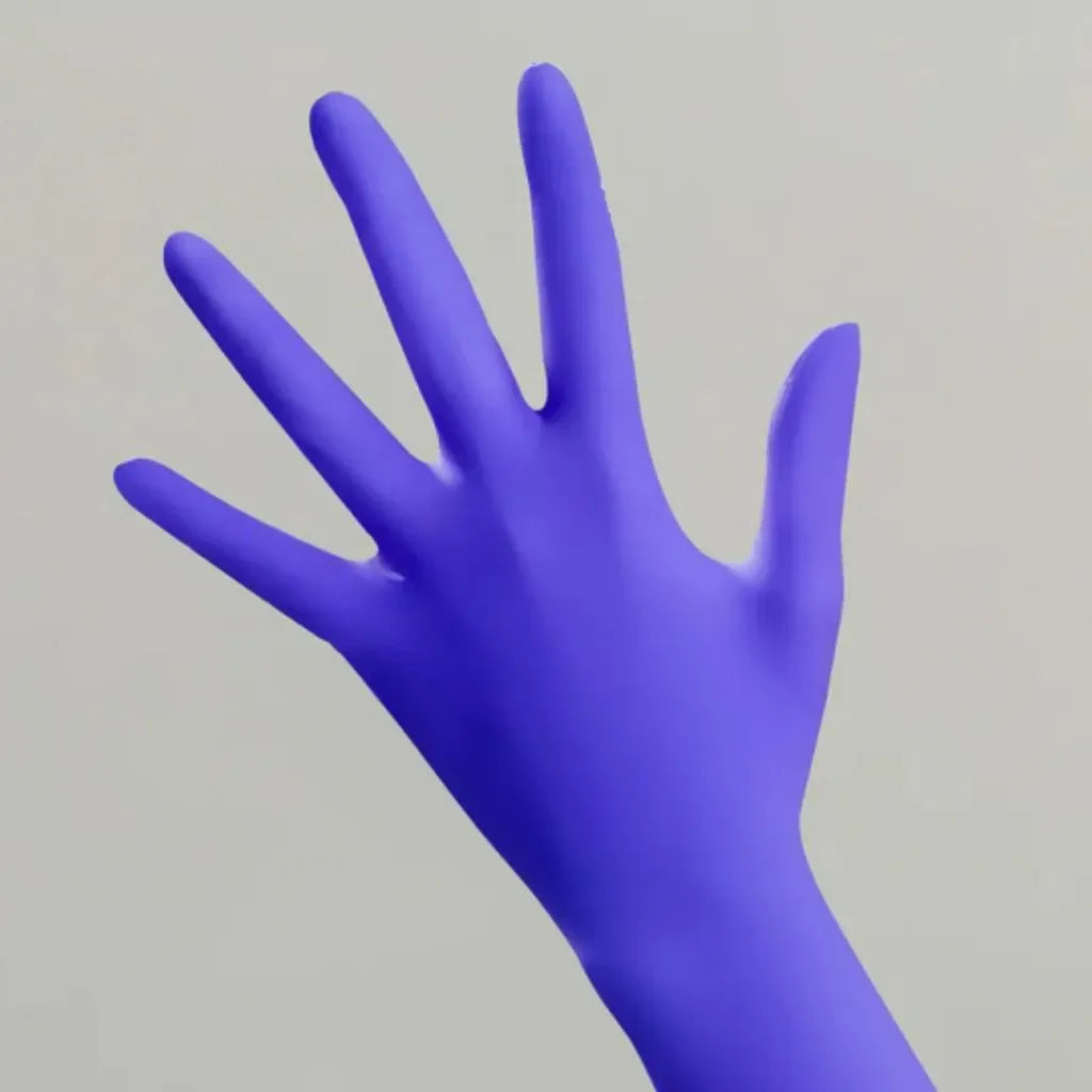 Posi-Shield Advanced™ Low Dermatitis Nitrile: Violet Blue Exam Gloves for Sensitive Skin, 100 per box - Clinical Supply Company