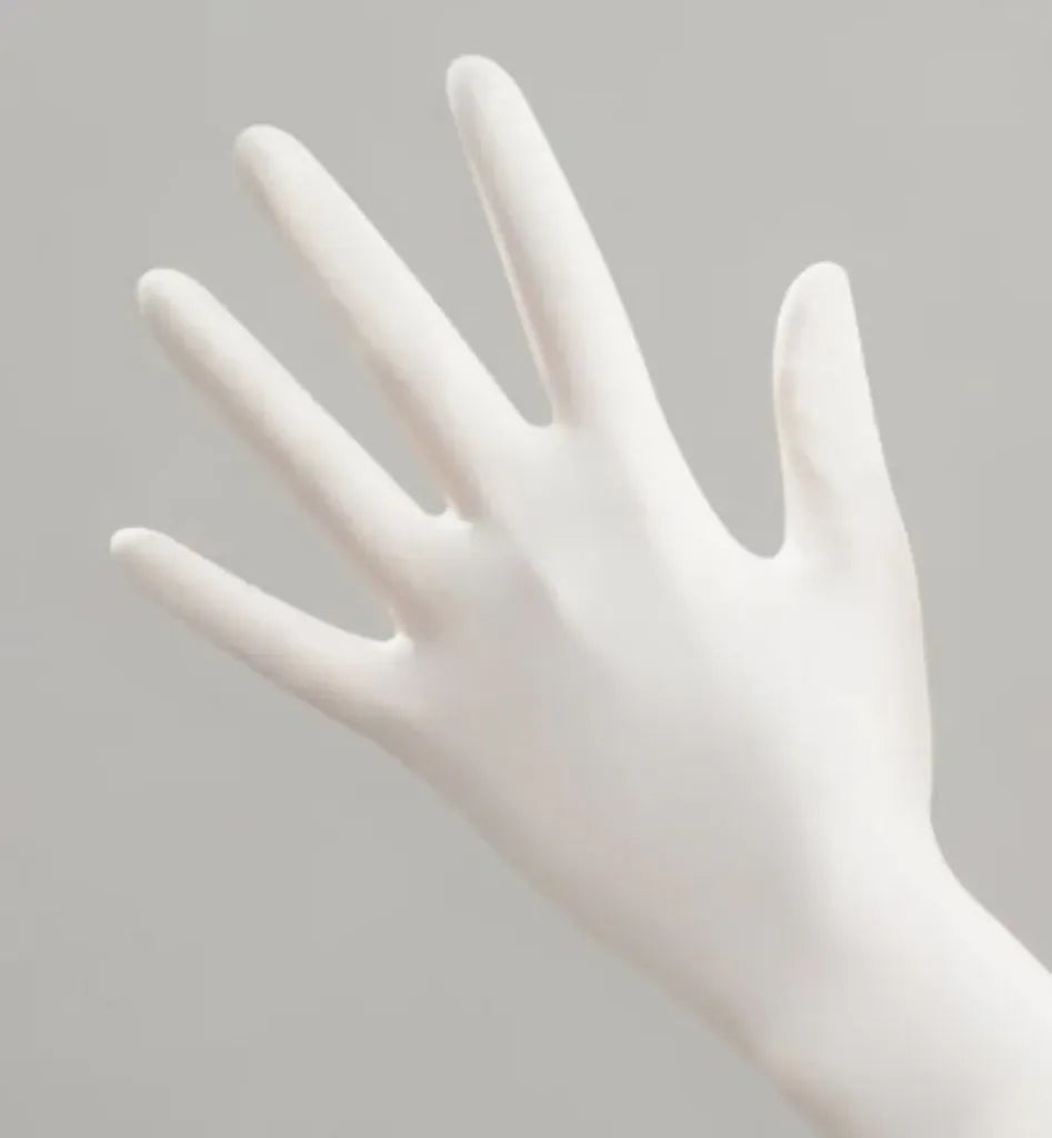 Posi-Prene® White Wonder: Powder/Latex-Free Polychloroprene Comfort Exam Gloves, 100 per box - Clinical Supply Company