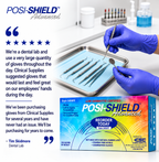 Posi-Shield Advanced™ Low Dermatitis Nitrile: Violet Blue Exam Gloves for Sensitive Skin, 100 per box