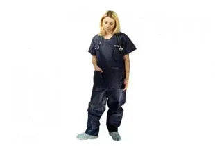 Disposable Scrubs Non Sterile Pants Small Dark Blue