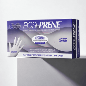SAMPLE OF Posi-Prene® White Wonder: Powder/Latex-Free Polychloroprene Comfort Exam Gloves, 100 per box