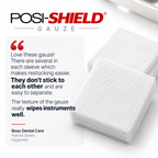 Posi-Shield® 2X2 Non-Woven Sponges, 4-Ply Non-Sterile, 200 Per Sleeve