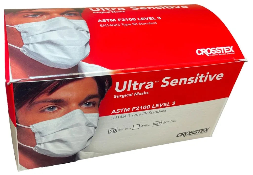Crosstex Ultra Sensitive Earloop, 50 Masks Per Box - Clinical Supply Company