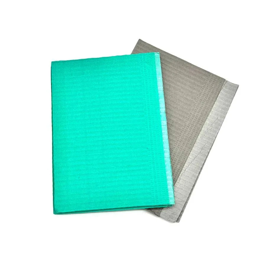 Posi-Guard® 2-Ply+Poly back Dental Bibs - 500 Bibs per Case in Green, Silver, Lavender or Blue, Unbeatable Quality - Clinical Supply Company