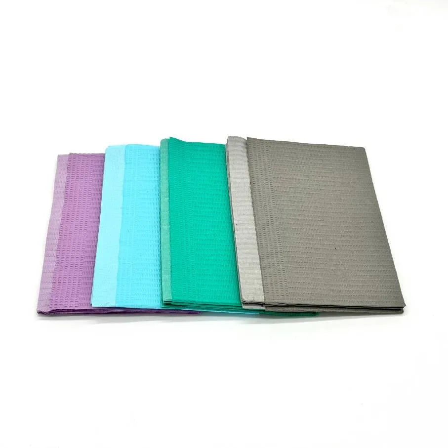 Posi-Guard® 2-Ply+Poly back Dental Bibs - 500 Bibs per Case in Green, Silver, Lavender or Blue, Unbeatable Quality - Clinical Supply Company