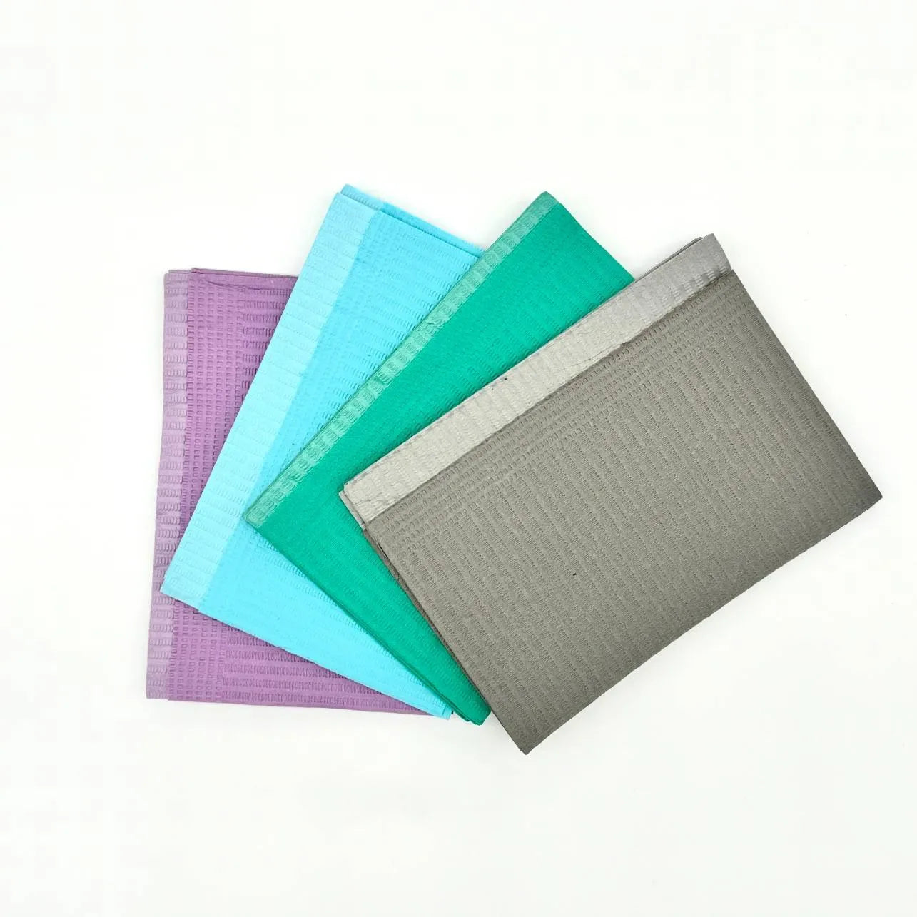 Posi-Guard® 2-Ply+Poly back Dental Bibs - 500 Bibs per Case in Green, Silver, Lavender or Blue, Unbeatable Quality - Clinical Supply Company