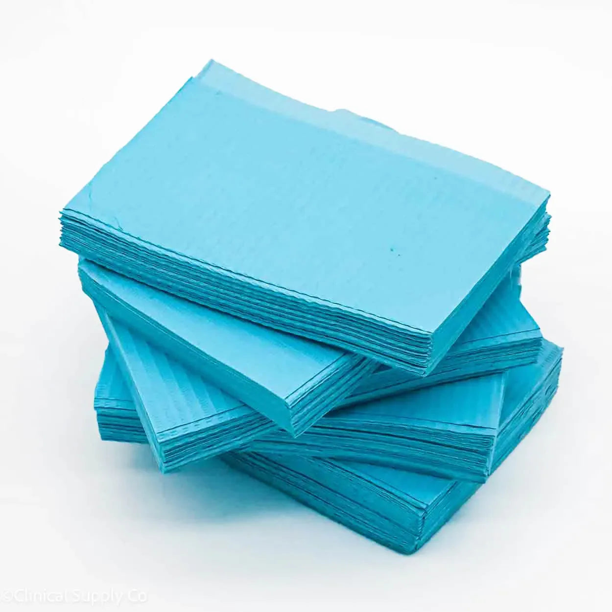 Posi-Guard® 2-Ply+Poly back Dental Bibs - 500 Bibs per Case in Green, Silver, Lavender or Blue, Unbeatable Quality - Clinical Supply Company