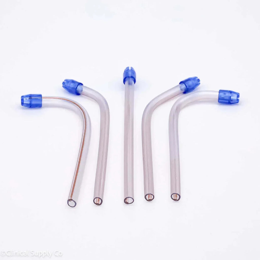 Posi-Shield® Saliva Ejectors, Clear with Blue Tip, 100 per bag, 20-Bags per case