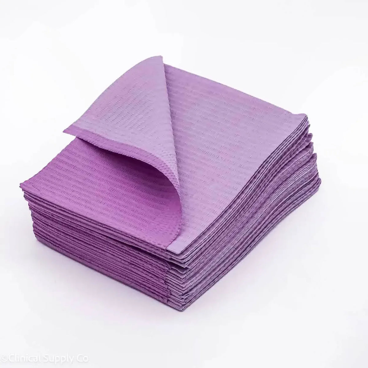 Posi-Guard® 2-Ply+Poly back Dental Bibs - 500 Bibs per Case in Green, Silver, Lavender or Blue, Unbeatable Quality - Clinical Supply Company