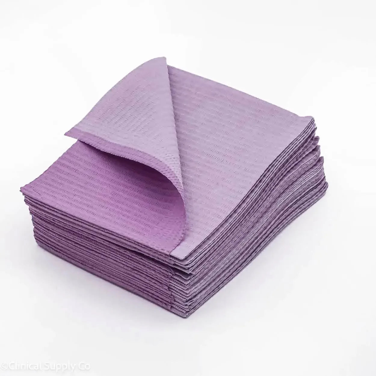 Posi-Guard Plus™ 3-Ply+Poly Back Dental Bibs - 500 Bibs per Case in Green, Dusty Rose, Blue, or Lavender, Unbeatable Quality - Clinical Supply Company