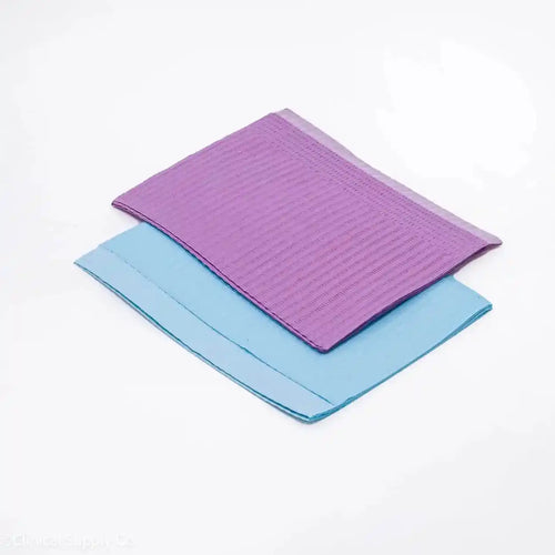 Posi-Guard Plus™ 3-Ply+Poly Back Dental Bibs - 500 Bibs per Case in Green, Dusty Rose, Blue, or Lavender, Unbeatable Quality - Clinical Supply Company