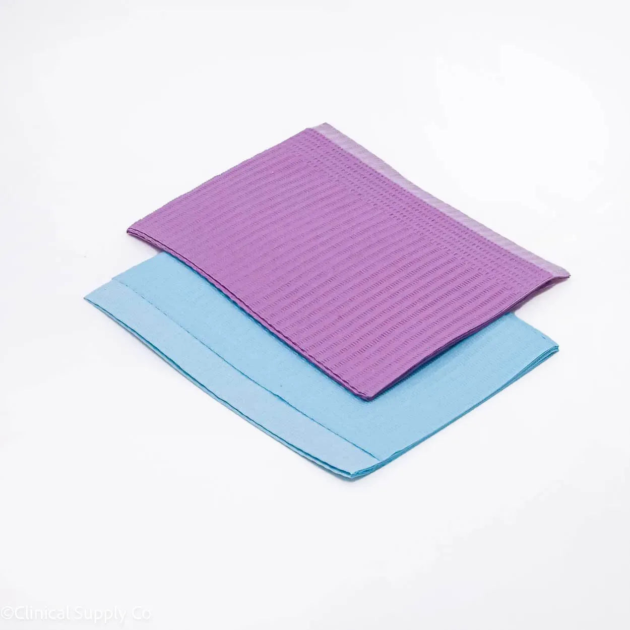 Posi-Guard Plus™ 3-Ply+Poly Back Dental Bibs - 500 Bibs per Case in Green, Dusty Rose, Blue, or Lavender, Unbeatable Quality - Clinical Supply Company