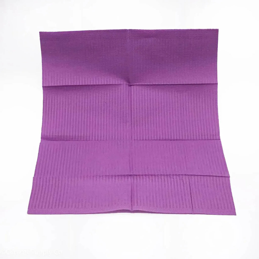 Posi-Guard® 2-Ply+Poly back Dental Bibs - 500 Bibs per Case in Green, Silver, Lavender or Blue, Unbeatable Quality - Clinical Supply Company