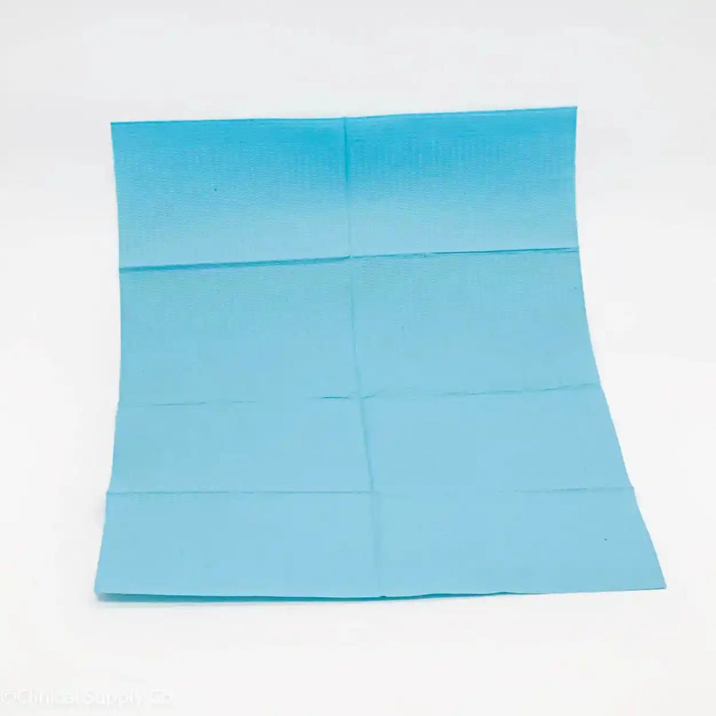 Posi-Guard Plus™ 3-Ply+Poly Back Dental Bibs - 500 Bibs per Case in Green, Dusty Rose, Blue, or Lavender, Unbeatable Quality - Clinical Supply Company