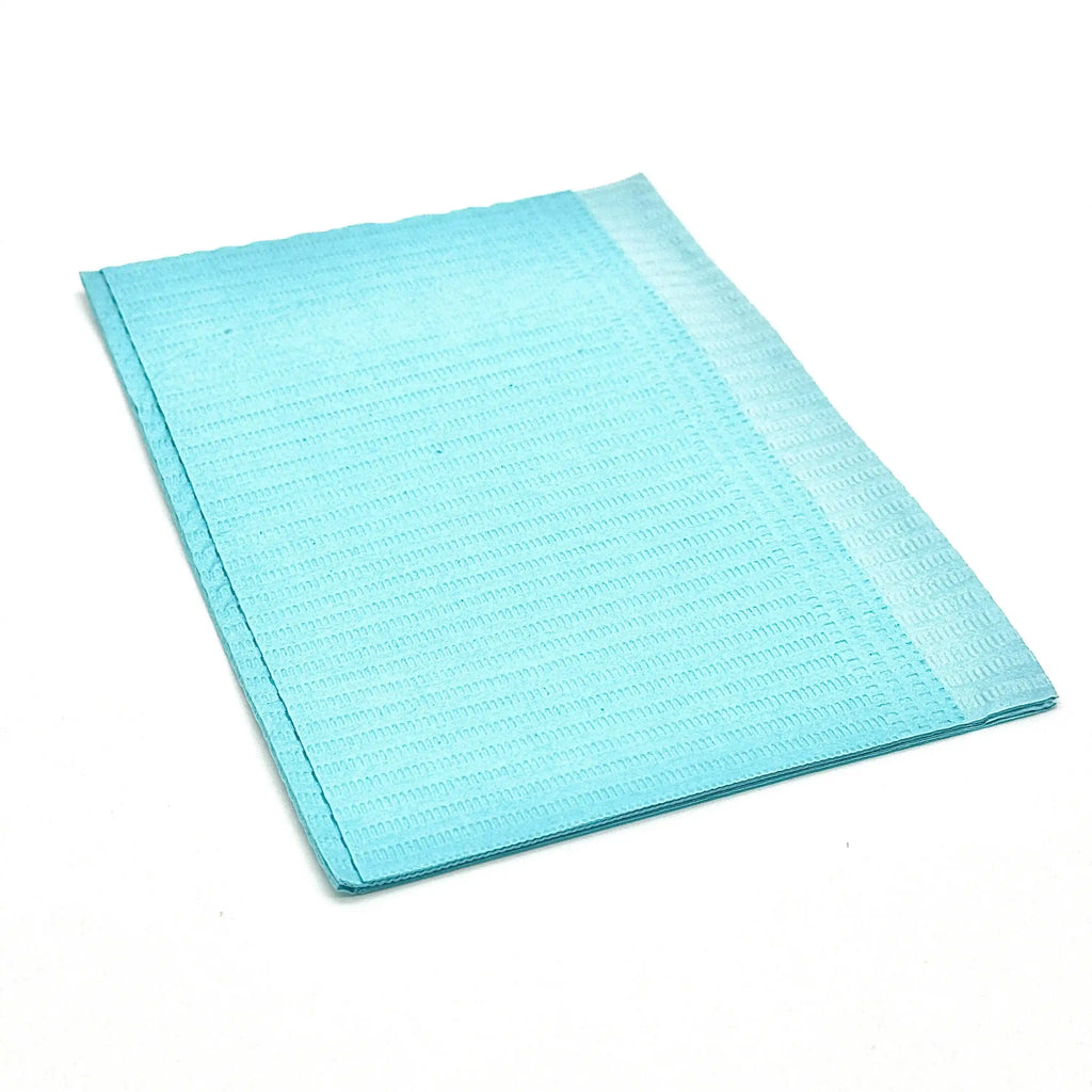 Posi-Guard Plus™ 3-Ply+Poly Back Dental Bibs - 500 Bibs per Case in Green, Dusty Rose, Blue, or Lavender, Unbeatable Quality - Clinical Supply Company