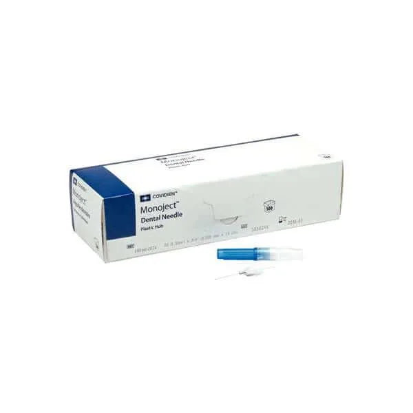 Monoject Needles #401 Metal Hub, 30ga, Short Blue, 100 per box