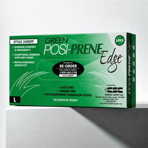 SAMPLE OF Posi-Prene Edge® Green: Polychloroprene Thin Film Technology for Enhanced Performance, 100 per box