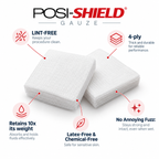 Posi-Shield® 2X2 Non-Woven Sponges, 4-Ply Non-Sterile, 200 Per Sleeve