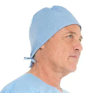 Halyard Surgical Cap Tie-On Blue, 100 per box