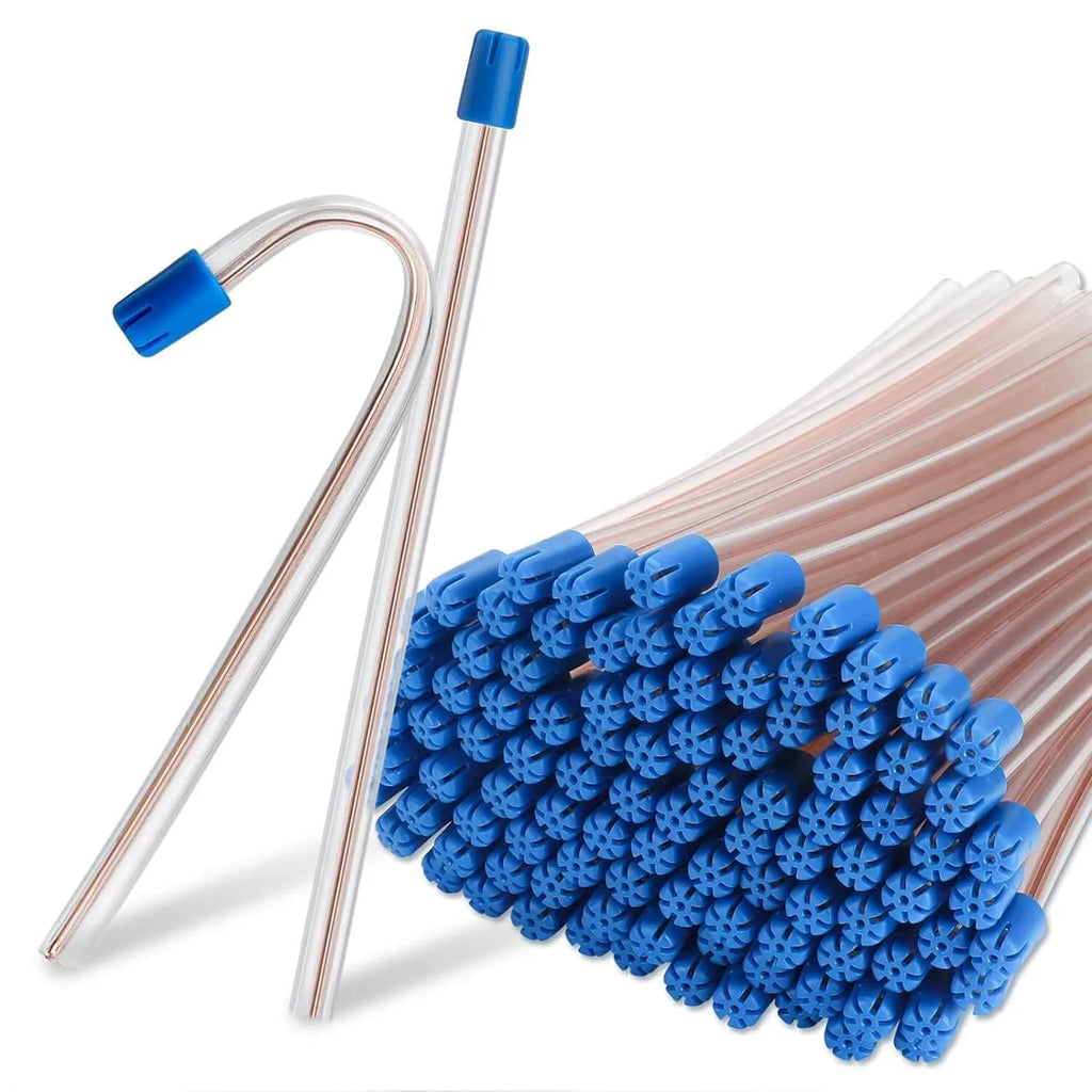 Posi-Shield® Saliva Ejectors, Clear with Blue Tip, 100 per bag, 20-Bags per case