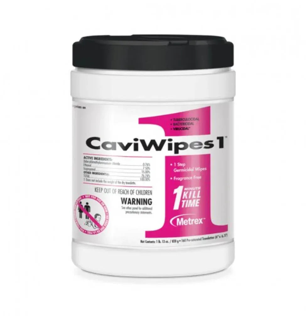 CaviWipes1 Disinfecting Towelettes, Large, 160 per canister, 12 per case