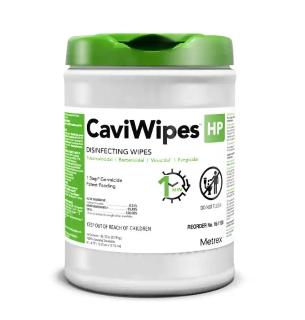 CaviWipes HP Disinfecting Wipes, Hydrogen Peroxide, X-Large, 65 per canister
