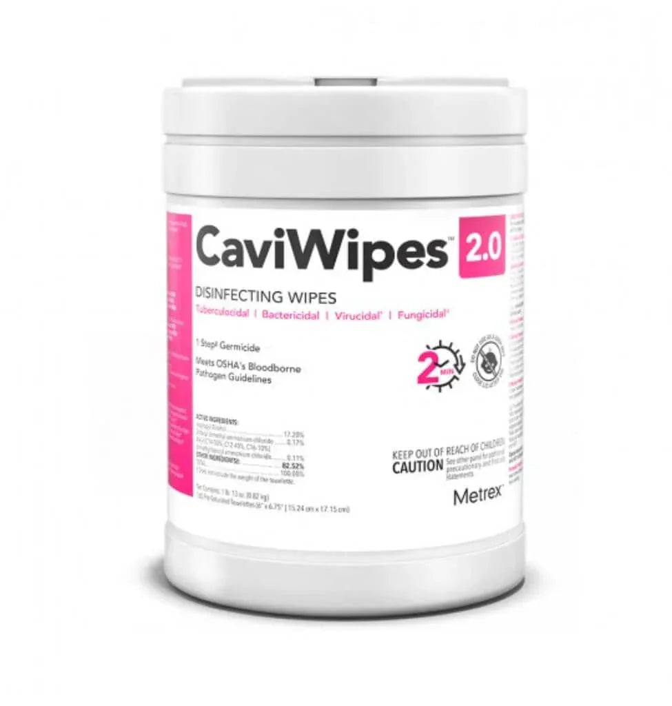 CaviWipes 2.0 Disinfectant Wipes, Enhanced Efficacy, Large, 160 per canister